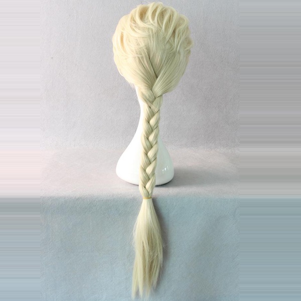 Frozen Princess Snow Queen Elsa Wig Weaving Braid Golden Cosplay Wig Girls Long Wigs