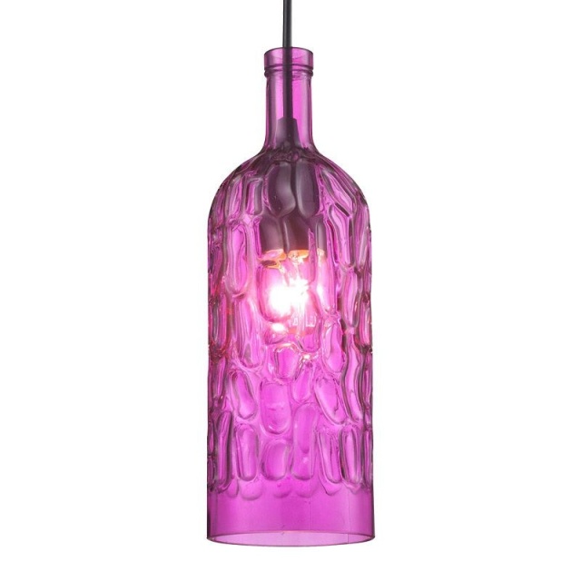OOVOV Colored Watermark Bottle Dining Room Pendant Lamps Creative Bar Cafe Stairs Hallway Balcony Pendant Lights Chandelier