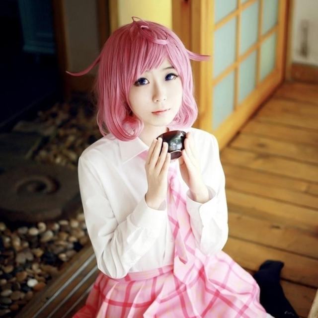 Cute Pink Lolita Short Wig Small Waves Roll Women Anime Cosplay Wigs Noragami Ebisu Kofuku cosplay wig