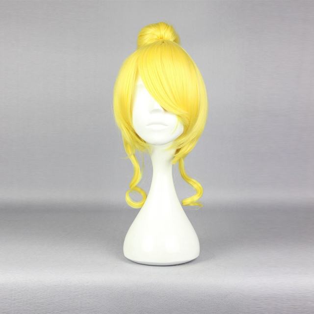 11.8 Inch Women Cosplay Yellow Curls Wig Short Anime Wigs LoveLive! Ellie Cosplay Wig