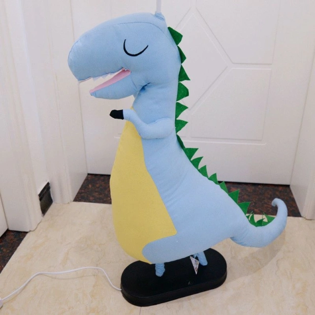 Cartoon Dinosaur Kids Room Floor Lamps Cute Creative Child Bedroom Fabric Floor Light Baby Room Floor Lamp