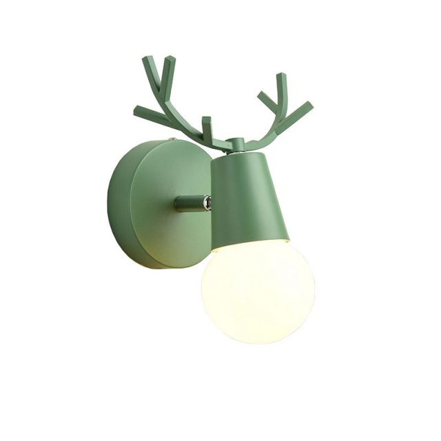 OOVOV Fashion Baby Room Deer Head Wall Lights Creative Kids Room Living Room Corridor Balcony Antlers Wall Lamp