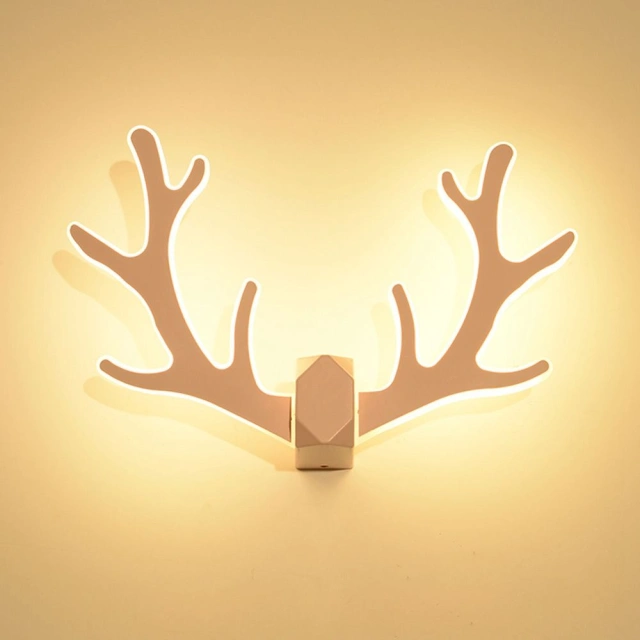 OOVOV Living Room LED Antlers Wall Lights Iron Acrylic Bedroom Baby Room Corridor Balcony Stairs Wall Lamps