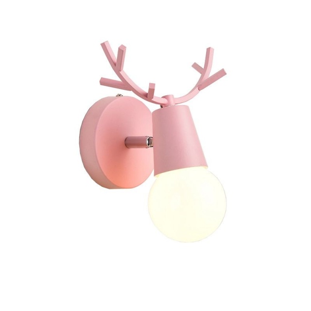 OOVOV Fashion Baby Room Deer Head Wall Lights Creative Kids Room Living Room Corridor Balcony Antlers Wall Lamp