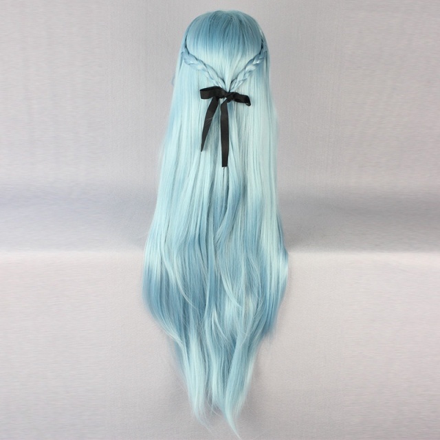 33.5 Inch Blue Animation Cosplay Long Wigs Sword Art Online Yuuki Asuna Cosplay Wig