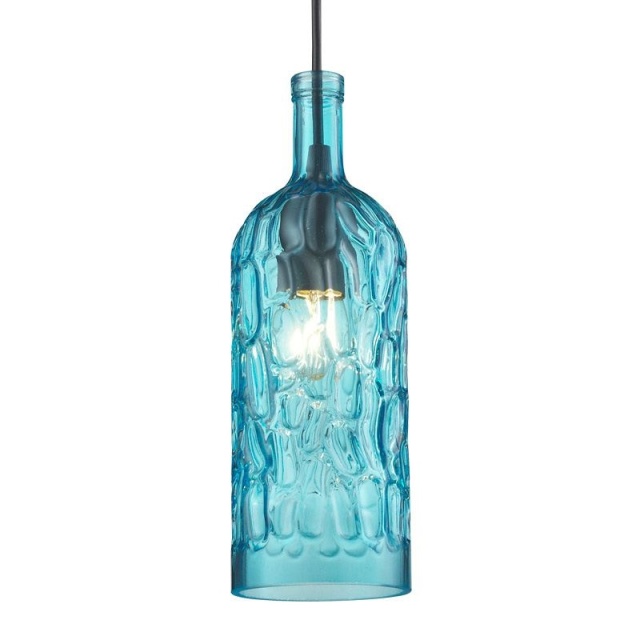 OOVOV Colored Watermark Bottle Dining Room Pendant Lamps Creative Bar Cafe Stairs Hallway Balcony Pendant Lights Chandelier