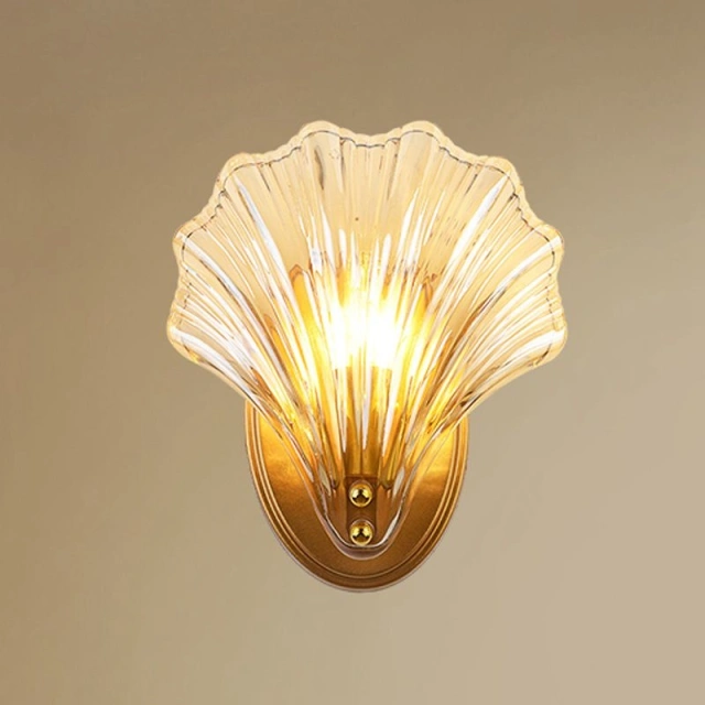 OOVOV American Shell Living Room Wall Lights Study Room Bedroom Dining Room Corridor Balcony Wall Lamps E14