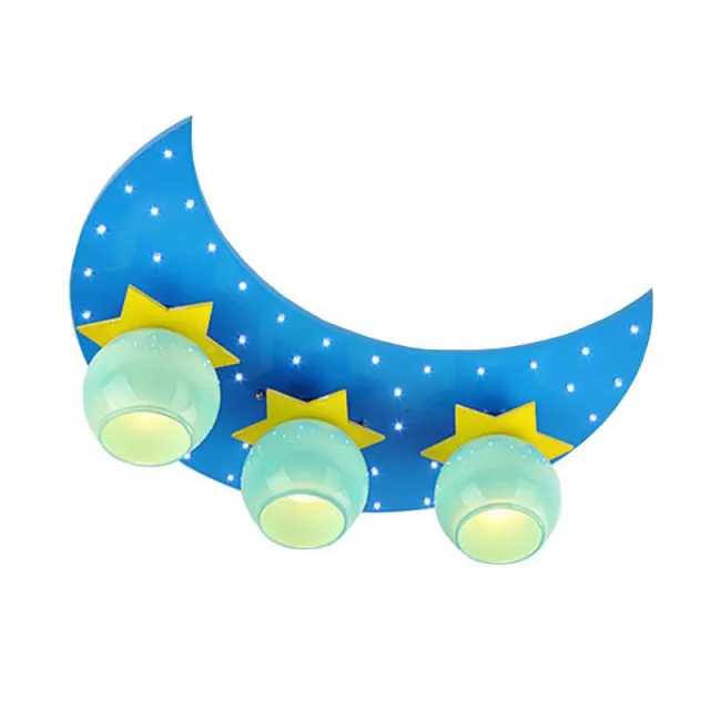 OOVOV Cartoon Moon Stars Childrens Bedroom Ceiling Lamp Cute Baby Room LED Ceiling Lamps Boy Girl Room Ceiling Light