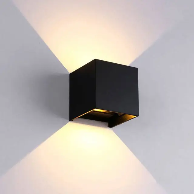 Creative Simple LED Bedroom Wall Sconces Fashion Square Living Room Wall Lamp Bathroom Hallway Balcony Wall Lights