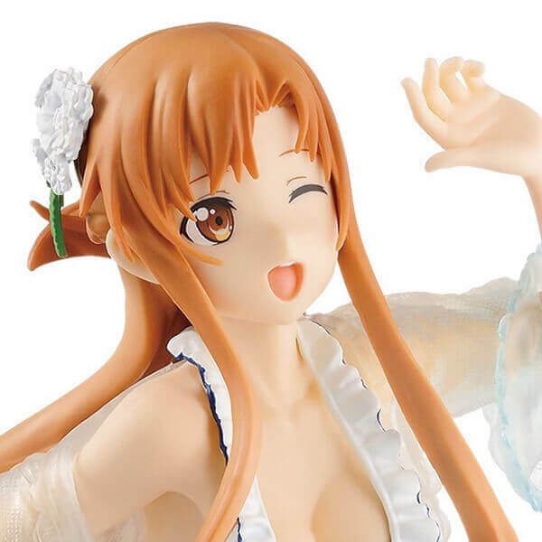 Japan Anime Sword Art Online Asuna PVC Sexy Swimsuit Figure 21cm