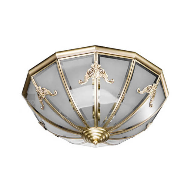 Vintage European Copper Glass living Room ceiling Lights Luxury Study Room Bedroom Ceiling Lamp Restaurant Corridor Ceiling Lamp