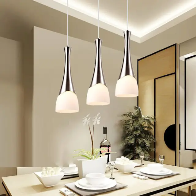 3 Heads Simple Dining Room Pendant Lamp Fashion Kitchen Bar Pendant Lamps Study Room Pendant Lights