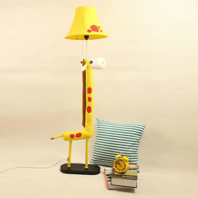 Cartoon Giraffe Kids Room Floor Lamps Cute Fabric Baby Room Floor Lamp Cute Children Bedroom Floor Light