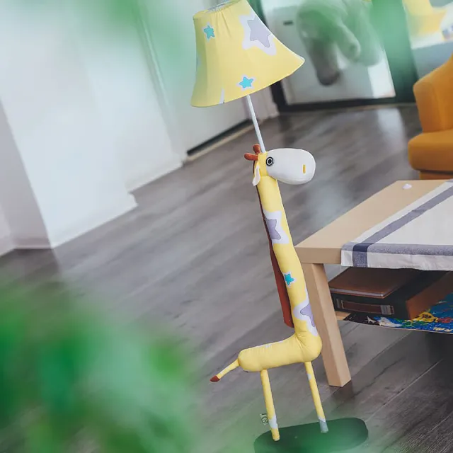 Cartoon Giraffe Kids Room Floor Lamps Cute Fabric Baby Room Floor Lamp Cute Children Bedroom Floor Light