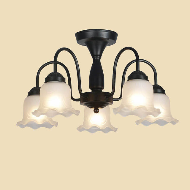 3 Lights European Bedroom Ceiling Lamp Vintage Study Room Ceiling Lights Little Living Room Lamp Fixtures