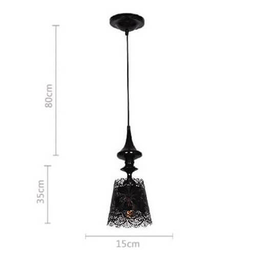 Painted Iron Lace Hollow Out Corridor Pendant Lights Fashion Restaurant Hanging Lamp Bar Cafe Kitchen Pendant Light