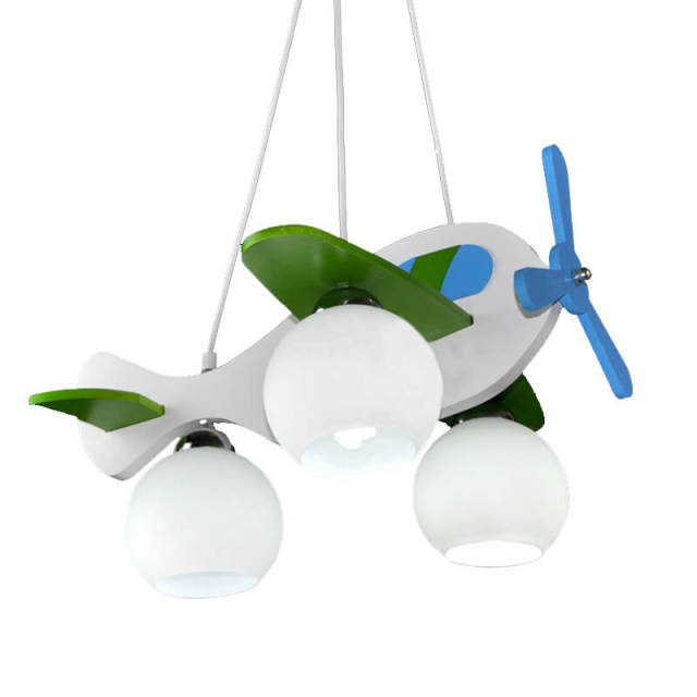 White Cartoon Airplane Kids Room Pendent Lighting Creative Bedroom Pendant Lamp Boys Room Pendent Light