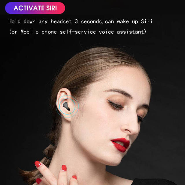 Mini Wireless Earphone Bluetooth V5.0 TWS Wireless Bluetooth Headphones LED Display With 350mAh Power Bank Headset,IPX5 Waterproof