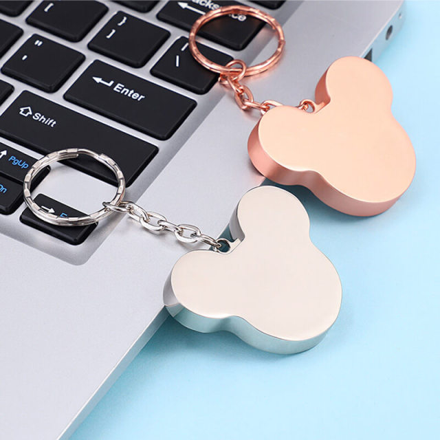 Cute Metal Cartoon USB Flash Drive Stainless steel Mouse USB Flash Drives 4G/8G/16G/32G/64G/128G