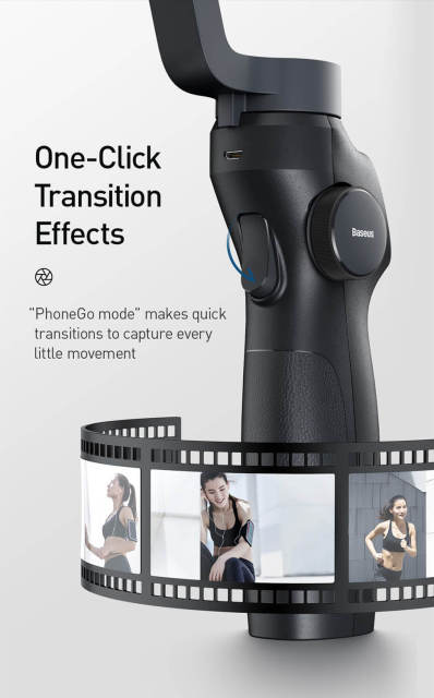 Baseus Handheld Gimbal Stabilizer 3-Axis Wireless Bluetooth Phone Gimbal Holder Auto Motion Tracking for iPhone Action Camera