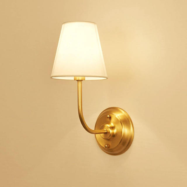 OOVOV American Copper Living Room Wall Lights Simple Study Room Bedroom Dining Room Corridor Balcony Wall Lamps