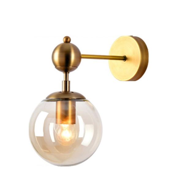 OOVOV Glass Ball Wall Light Sconce Magic Bean Globe Molecular Wall Light Sconce for Restaurant Living Room Bathroom Mirror Headlights Bedside in Gold