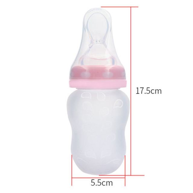 Baby Bottle 180ml Squeeze Type Silicone Food Supplement Feeding Bottle