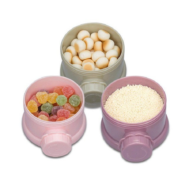 Baby Formula Dispensers Snack Storage Box 3 Layers Side Open