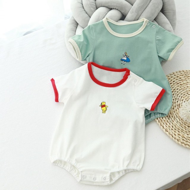 OOVOV Newborn Infant Baby Kids Print Romper Jumpsuit Clothes Summer Romper Newborn Infant Baby Jumpsuit