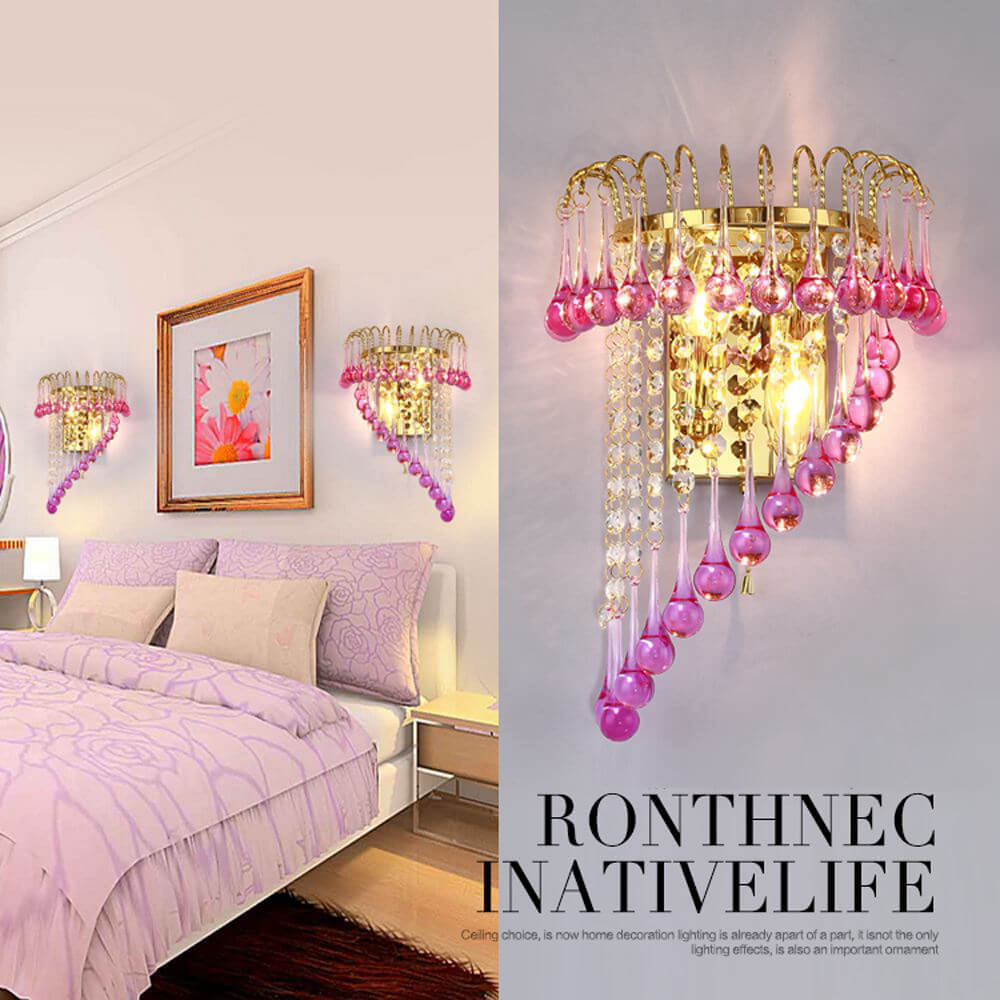 bedroom crystal Wall sconces