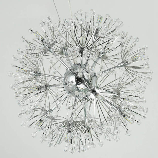 OOVOV Crystal Dandelion Pendant Lighting 20 inche Crystal Ceiling Pendant Lights Fixture For Dining Room Bedroom Stairs Living Rroom