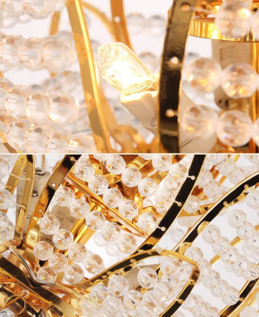 Modern Luxury Crystal Golden Lotus Corridor Pendant Lights Balcony Pendent Lamps European Hallway Pendant Lighting Fixtures