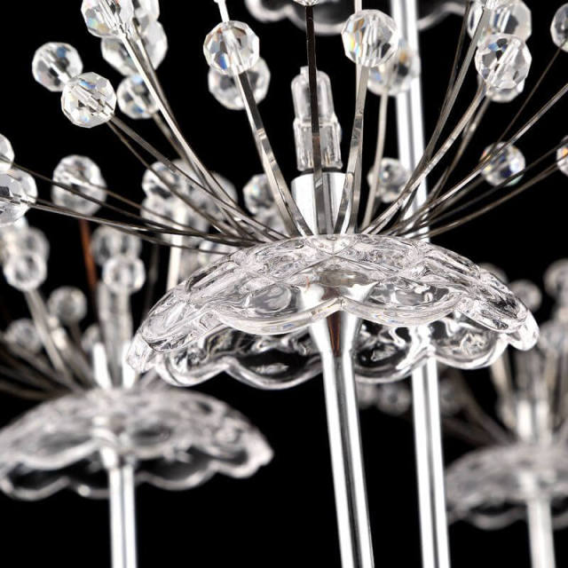 OOVOV Crystal Dandelion Living Room Chandelier Modern Study Room Pendant Lamp Bedroom Pendant Lighting Fixture