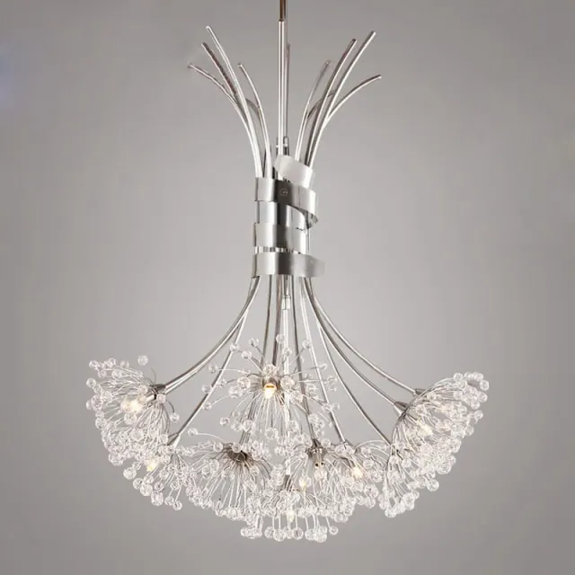 OOVOV Crystal Chandelier-Dandelion Crystal Pendant Lights Fixture for Bedroom Dining Table Living Room Hotel Store