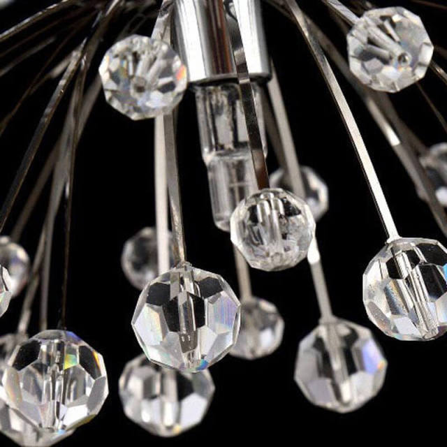 OOVOV Crystal Dandelion Living Room Chandelier Modern Study Room Pendant Lamp Bedroom Pendant Lighting Fixture