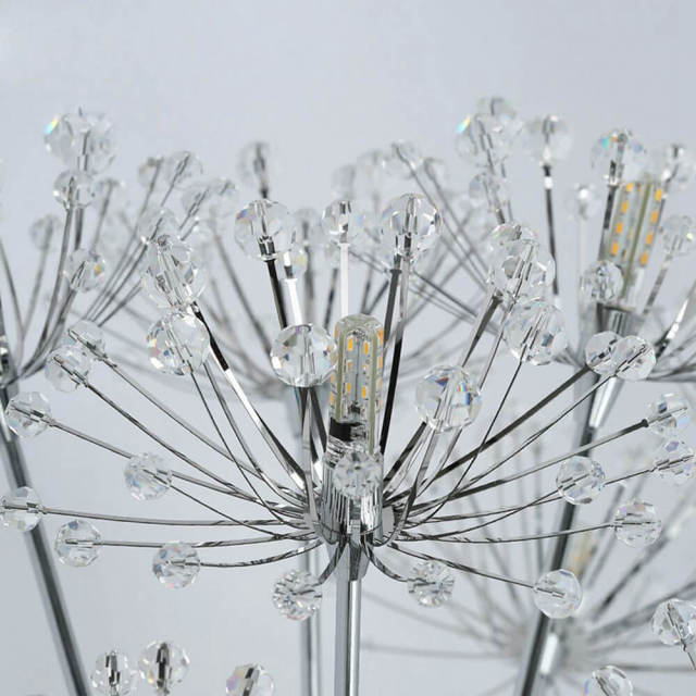 OOVOV Crystal Dandelion Ceiling Lamp Creative Childrens Room Dining Room Balcony Entrance Ceiling Light Fixtures 46cm G4