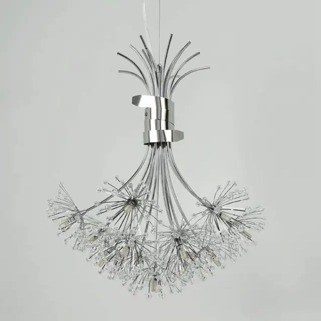 OOVOV Crystal Chandelier-Dandelion Crystal Pendant Lights Fixture for Bedroom Dining Table Living Room Hotel Store