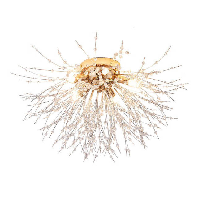 OOVOV Crystal Dandelion Ceiling Lights Modern G9 Crystal Ceiling Lighting Fixtures For Bedroom Kids Room Dining Room Entrance