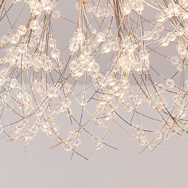 OOVOV Crystal Dandelion Ceiling Lights Modern G9 Crystal Ceiling Lighting Fixtures For Bedroom Kids Room Dining Room Entrance