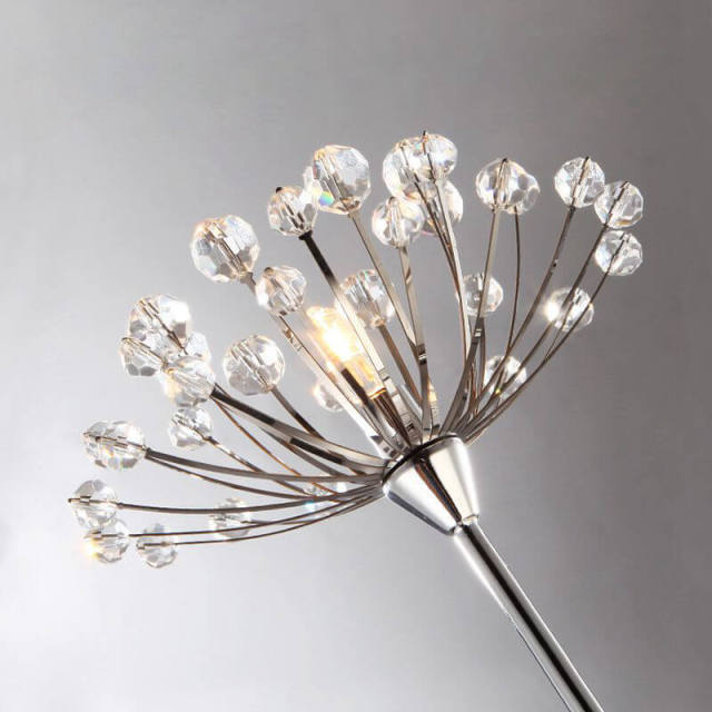 OOVOV Dandelion Crystal Floor Lamp Personality Creative Living Room Bedroom Bedside lamp Stand Up Lamp