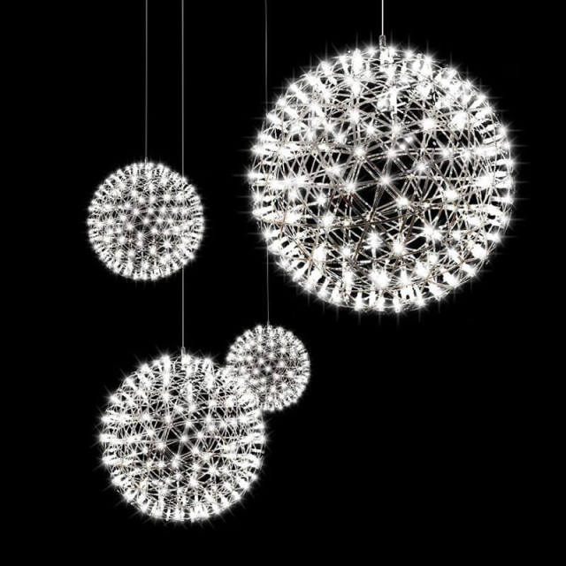 OOVOV Sparks Ball Aisle Pendant Light Modern Dandelion Pendant Lights LED Dining Room Hallway Balcony Pendant Lamps