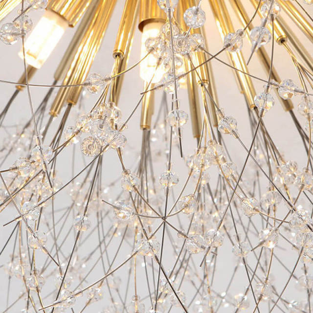 OOVOV Crystal Dandelion Ceiling Lights Modern G9 Crystal Ceiling Lighting Fixtures For Bedroom Kids Room Dining Room Entrance