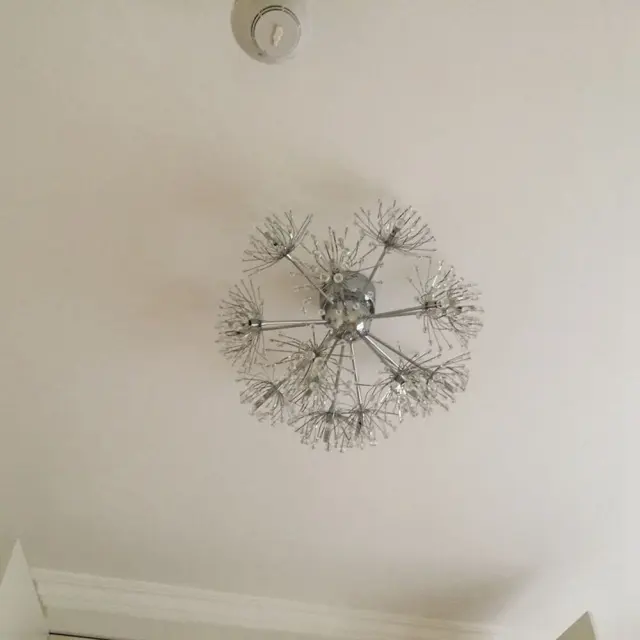 OOVOV Crystal Dandelion Ceiling Lamp Creative Childrens Room Dining Room Balcony Entrance Ceiling Light Fixtures 46cm G4