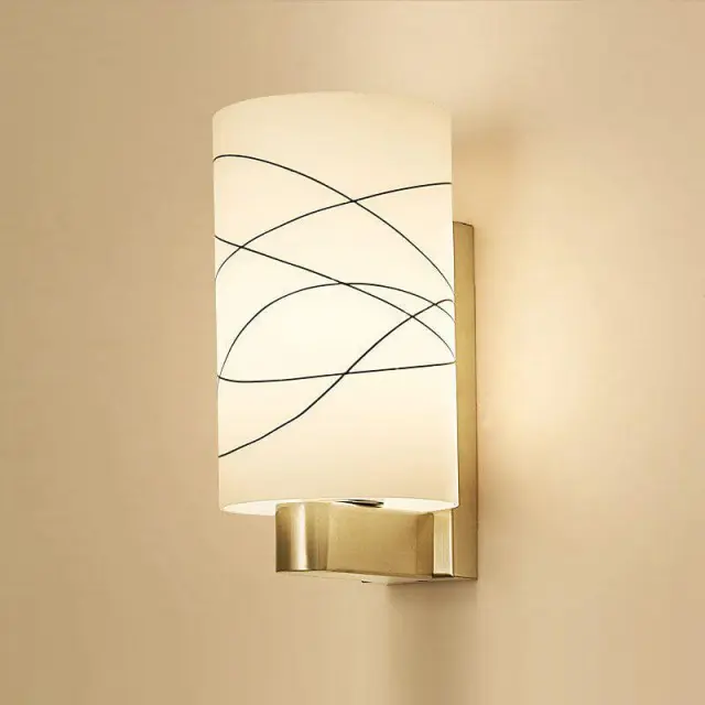 Modern Glass Cylinder Corridor Bedroom Bedsides Wall Lights Stair Case Corridor Wall Sconces Hallway Balcony Wall Lamps