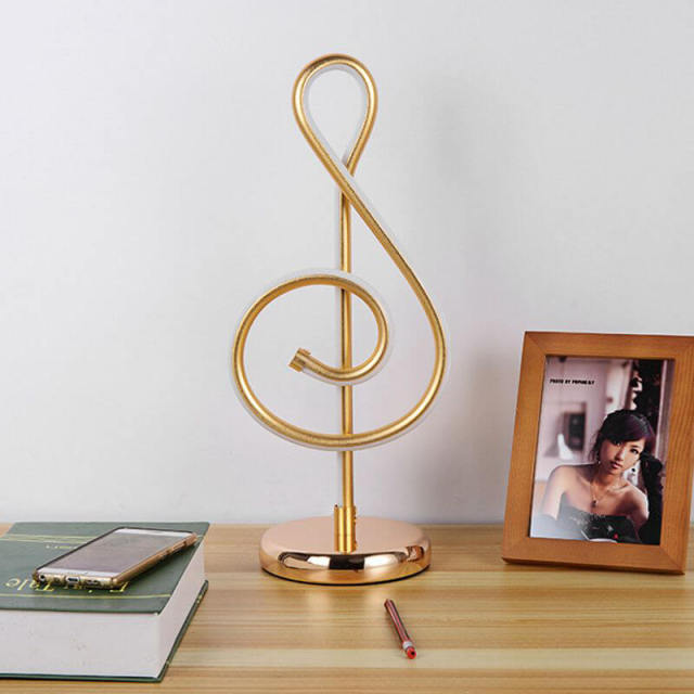 OOVOV LED Bedroom Desk Lights Creative Musical Note Table Lamp for Living Room Study Room With 15W Warm White Light Source