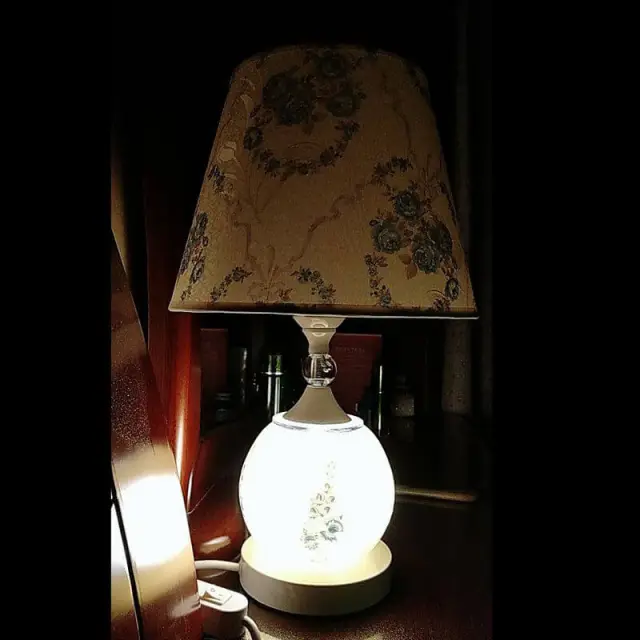 OOVOV Ceramics Table Lamps Bedroom Bedside Desk Light E27 Light Handmade Chinese Style Fabric Lamp Feeding Lighting