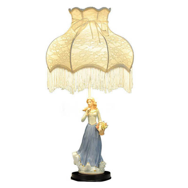 OOVOV Table Lamps Creative European Wedding Gift Room Decoration Ceramic Table Lamps Princess Table Lamp