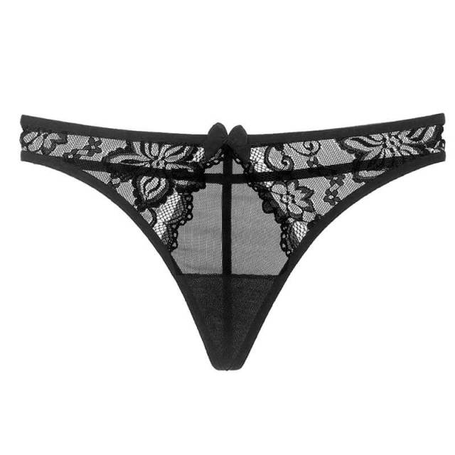 OOVOV Women Sexy Lace Erotic Panties Female Transparent Mesh Lingerie Briefs Fashion Hollow Out Sexy Thong Underwear