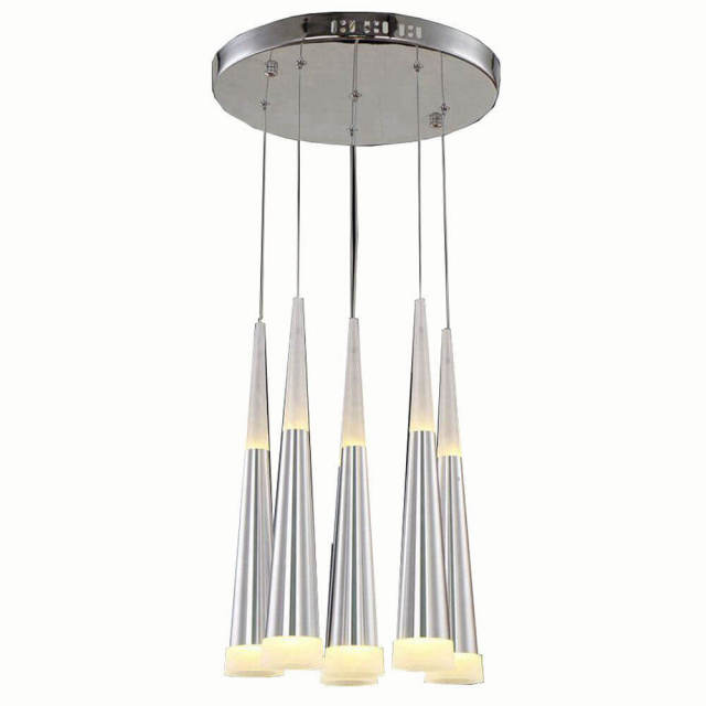 Modern LED Ceiling Pendant Lighting Living Room Taper Pipe Dining Room Hanging Fixture Kitchen Spiral Pendant Lamp Restaurant Aluminum Acrylic Chandel