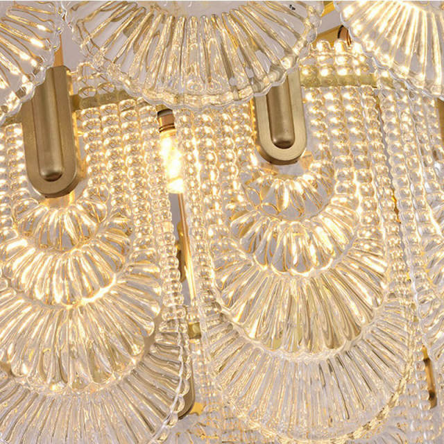 Ceiling lights with Glass Shade Round Semi Flush Mount Ceiling Light